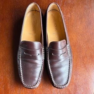 Geox Men's Dark Brown Leather Loafers
